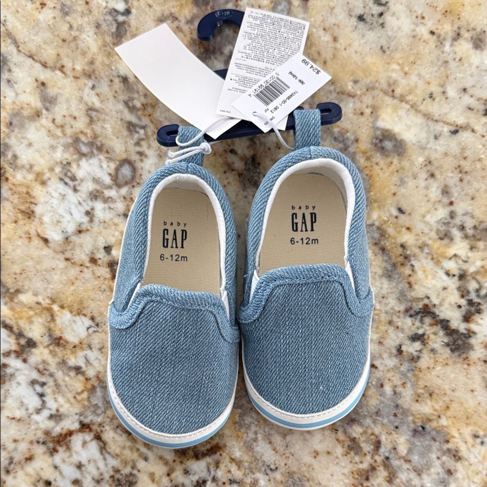 GAP Kids Blue Denim Slip-On Sneakers 6-12 months